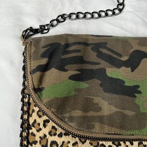 Camo leopard/cheetah print purse